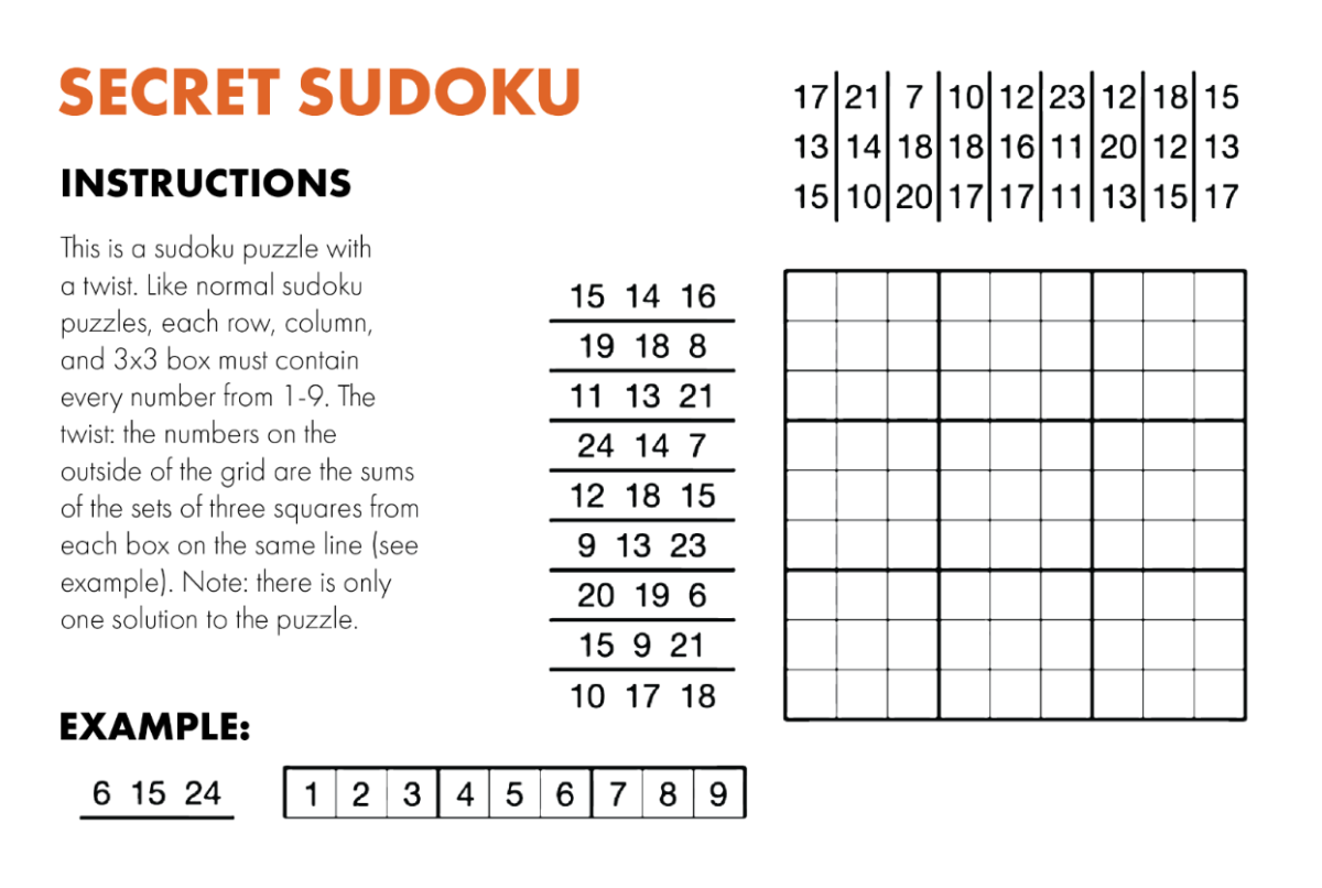 February Secret Sudoku